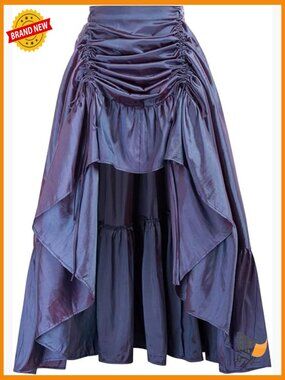 Women's Renaissance Pirate Skirt Gothic Steampunk Victorian High-Low Skirt